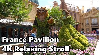 France Pavilion at Epcot | Relaxing Stroll in 4K | Walt Disney World 2018