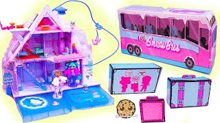 LOL Surprise WINTER Disco Holiday Chalet House + Snow Bus Family - Video