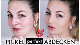 PICKEL ABDECKEN! - Perfekte Haut mit Drogerieprodukten TUTORIAL ♡
