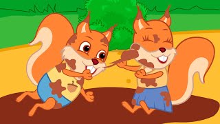Famille d'Écureuil - Bain De Boue Animé 2021 en Français