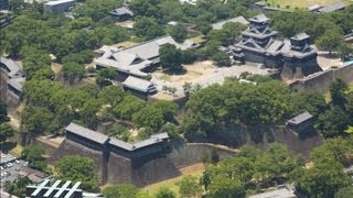 空から熊本を見てみよう! Part6熊本城－熊本市中心部旋廻Circle over the Kumamoto castle-Kumamoto city 하늘로부터 구마모토 성