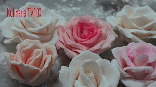 Розы из Сахарной Мастики для Торта