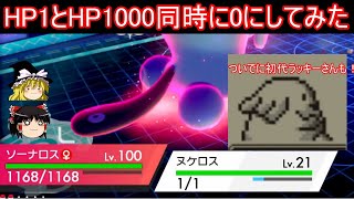 HP1とHP1000同時に0にしてみた【ポケモン剣盾】【ゆっくり実況】ポケットモンスター ソード・シールド