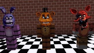 FIVE NIGHTS AT FREDDY'S ENTRARAM DENTRO DO MINECRAFT !!!