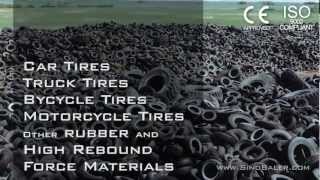 SINOBALER - Tyre baler / Tire Baling Press can fit 100 tires in a closet!!