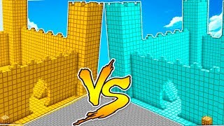 НУБИК В ЗОЛОТОМ ЗАМКЕ И АЛМАЗНЫЙ ЗАМОК НУБ ПРОТИВ ПРО В МАЙНКРАФТЕ MINECRAFT БИТВА НУБОВ