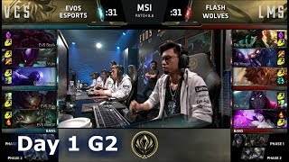 EVOS Esports vs Flash Wolves | Day 1 LoL MSI 2018 Main Event Group Stage | EVS vs FW