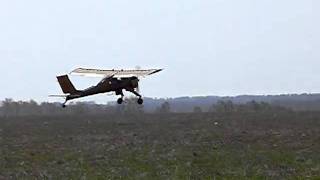 Взлет самолета "Вильга" с Бердского аэродрома