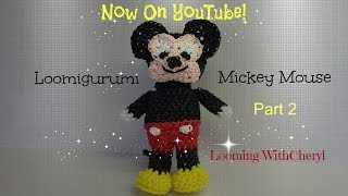Rainbow Loom Mickey Mouse - Loomigurumi 2 of 2 - Amigurumi Hook Only Лумигуруми
