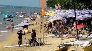 pattaya thailand jomtien beach just before christmas full HD 22.12.2012