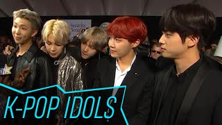 BTS Reacts To Having Niall Horan As A Fan & Their 2017 AMAs Performance | Access Hollywood