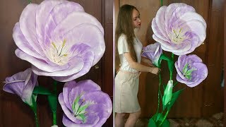 Ростовая ЭУСТОМА из изолона/ростовой цветок/как сделать бутон/как сделать тонировку изолона колером