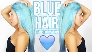 BABY BLUE HAIR!! How To Dye Your Hair Blue!