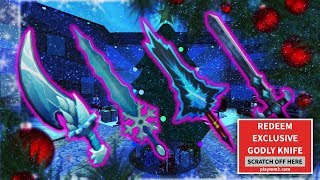 GETTING ALL MM2 CHRISTMAS GODLYS! + FREE GODLY KNIFE CODE