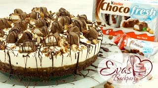 Choco-Fresh-Torte / No Bake Rezept mit Kinder Choco Fresh / weniger süß / Backen evasbackparty