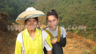 สาวอาข่าเดินไปเก็บกระเทียม(ARKA girl)