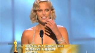 Charlize Theron winning Best Actress for "Monster"