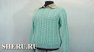 Вязание спицами пуловера Урок 55 часть 1 из 3 Knitting Pullover