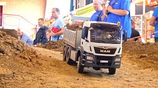 BIG Rc Truck Action! MiniBaustelle Alsfeld 2017! MAN! Scania! MB Arocs!