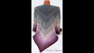 Шаль крючком. Мастер класс ч.1. Crochet shawl. Master class part 1