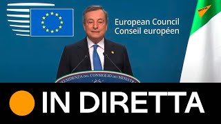 Conferenza stampa del Presidente Draghi al termine del Consiglio europeo del 21-22 ottobre