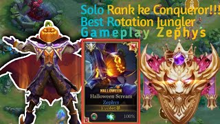 Zephys Aov / Solo Conqueror (Arcana_Build_Rotasi Junglr_Accuracy _ timing skill hero)