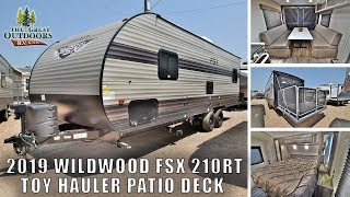 New 2019 FOREST RIVER WILDWOOD FSX 210RT Toy Hauler Travel Trailer Camper RV Colorado Dealer