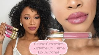 Gerard Cosmetics Supreme Lip Creme Lip Swatches- Dark Skin