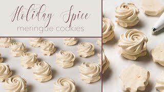 Holiday Spice Meringue Cookies with Cream Cheese Frosting