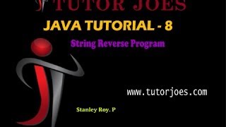 String Reverse In Java Program