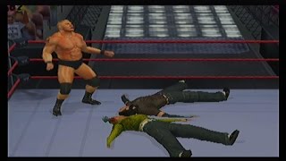 Brock Lesnar vs Hardy Boyz (2-on-1 Handicap) - WWE Smackdown! SYM (PS2)