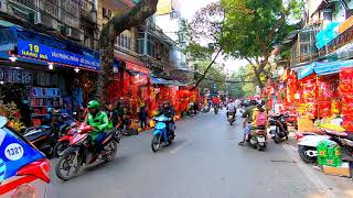 Không khí tết sớm ở Hà Nôi 2020.Đào Nhật Tân xuống phố