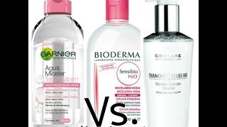 Agua Micelar - Bioderma Vs. Oriflame Vs. Garnier / Reseña y Competencia!! - Andrea Flores Tv