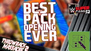 WWE SuperCard : BEST PACK OPENING EVER! Throwback Massacre 2! (Mild Language)