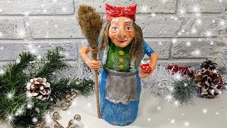 Как сделать Бабу-Ягу своими руками.Поделки к Новому году.Мастер-класс.DIY.
