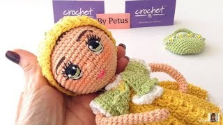 Como bordar ojos, nariz y boca muñeca Carolina amigurumis Petus OCTAVA PARTE