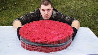 EXPERIMENT 50000 FIRECRACKERS SHOTS AT ONCE ( AMAZING )