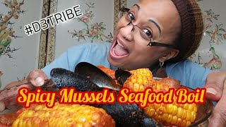 The Juicy Crab Extra Spicy Seafood boil Mukbang| Mussels, Shrimp corn & MORE ( leftovers edition)