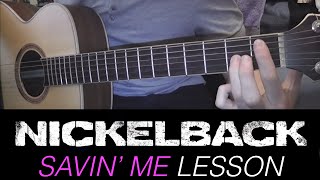 Savin' Me - Nickelback - GUITAR LESSON (acoustic) EASY! (Thomas Bayly)