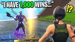 GALAXY SKIN CARRIES DEFAULT SKIN NOOB ON FORTNITE! (He Has 1,000 Wins)