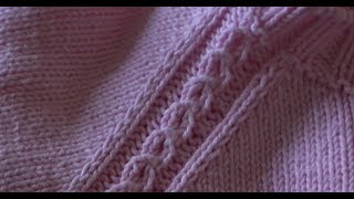 Регланная линия для розовой кофты