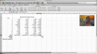 Calculating Mean, Median, Mode, &  Standard Deviation in Excel