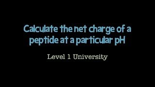 Calculate the net charge of a peptide