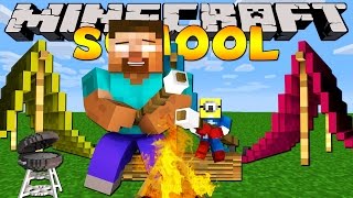 Minecraft School Holiday : CAMPING ON THE BEACH!