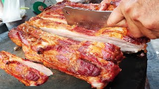 Cambodian Street Food, Braised Pork Char Siu And Roast Ducks, Street Chopped Meat