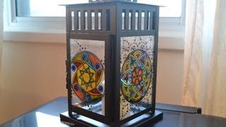 Фонарик витражными красками своими руками с нуля