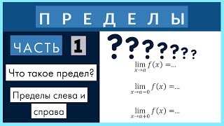 Пределы №1 Что такое предел? Пределы слева и справа