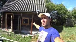 Обшиваем баню снаружи. Начало.