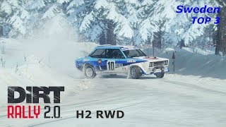 Dirt Rally 2.0 - Fiat 131 Abarth Rally - H2 (RWD) - Älgsjön Sprint - Sweden - Leaderboard TOP 3
