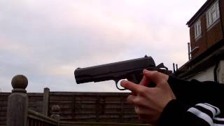 Swiss arms p1911 co2 bb pistol firing